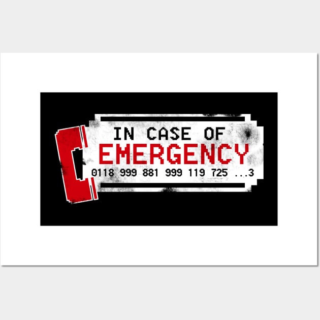 IT Crowd Emergency Number T-Shirt Wall Art by NerdShizzle